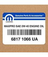 68171066UA Mopar Genuine New Engine Oil 0W-40. Lot of Qty 16. - $170.49