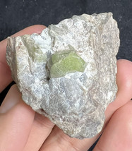 Green peridot on matrix crystal mineral specimen show piece decoration healing - £12.51 GBP