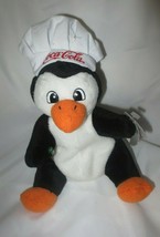 Coca-Cola Penquin in Chef&#39;s Hat Everyday Plush Bean Bag 1998 - $3.71