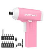 Pink Electric Cordless Screwdriver, Rechargeable 4V Power Screwdriver Wi... - $38.99