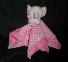 Carter&#39;s Baby Pink Elephant Polka Dot Security Blanket Stuffed Animal Plush Toy - £29.27 GBP