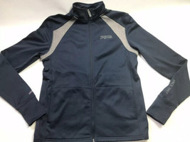 Jansport Women Blue Full Zip Jacket Lightweight Running Track Polyester Sz L - £23.21 GBP