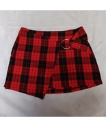 Almost Famous Plaid Skirt 13 Red Black Wrap Buckle - £12.82 GBP