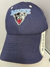 University Of Maine Hat Blue Adjustable Cap UMaine Go Black Bears White Football - £23.88 GBP
