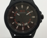Manton Ezil  Watch Men 46mm Black Large Dial 46mm Date Leather Band - $29.69