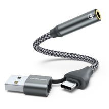 Usb To 3.5Mm Audio Adapter,2-In-1 Usb A/Usb Type C To 3.5Mm Female Audio... - $11.99