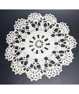 Vintage Round White Crochet Doily Scalloped Edge 10-1/2&quot; - $221.43 MXN