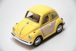 New 4&quot; 1967 Volkswagen Beetle Diecast Model Toy Car Noscale Pastel 2T Yellow Gif - $15.38