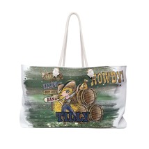 Personalised Weekender Bag, Howdy, Blonde Curly Hair - Blue Eyes - $48.89