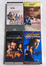 James Bond movies on VHS lot of 4 Dr No Goldfinger Goldeneye Connery Bro... - £6.29 GBP