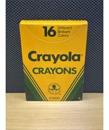Vintage Crayola Crayons Box of 16 Binney &amp; Smith 1988  - $210.10 MXN