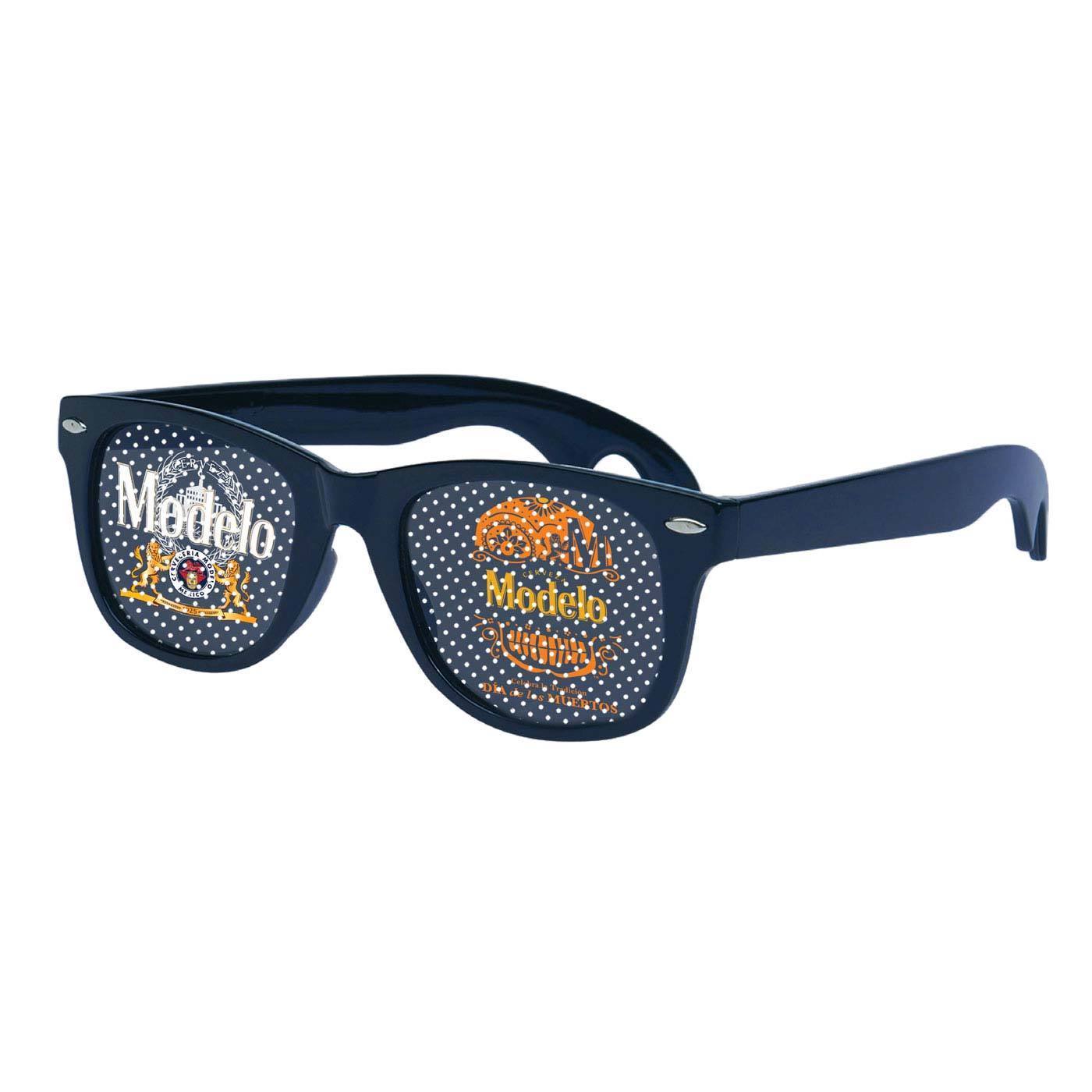 Modelo Dia de los Muertos Navy Dot Lens Sunglasses Blue - $14.98