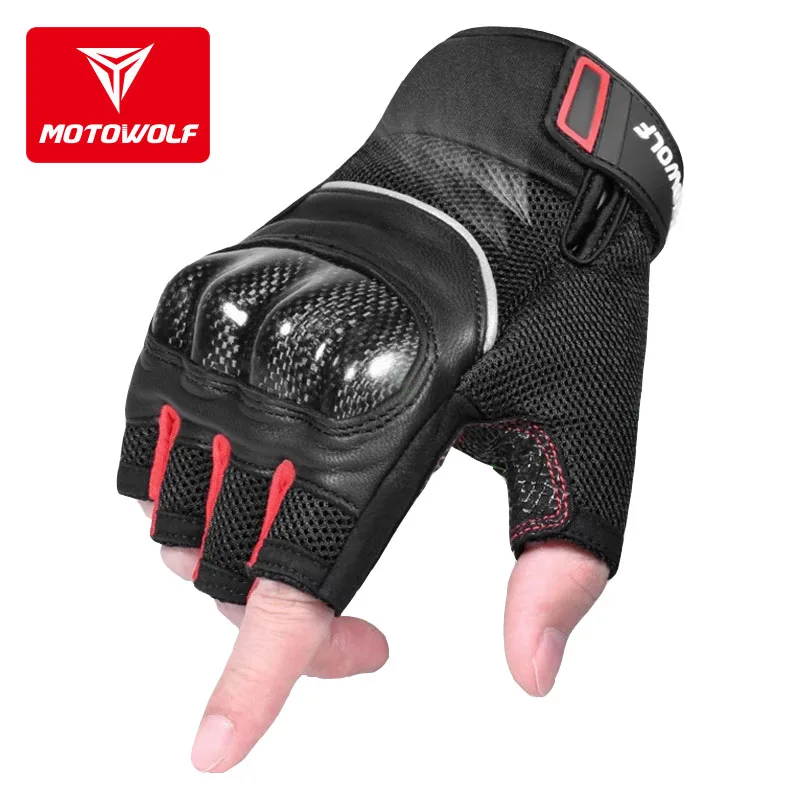 Summer motorcycle Gloves Accessories Motorbike Breathable Cycling Fingerless - £30.72 GBP