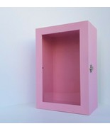 Extra Deep Pink Chiffon Shadow Box Glass door 5.7&quot; x 8.5&quot; x 3.3&quot; Memory box - $631.89 MXN