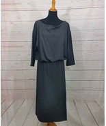 Anthropologie Knit Column Dress Large Stretchy Charcoal Gray Size Large NWT - $94.12 CAD