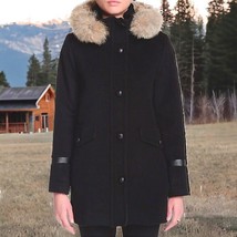 $595 NWT Pendleton Coat Genuine Coyote Fur Trim Lambswool Blend 4 Small GORGEOUS - £315.81 GBP