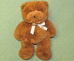 12&quot; Animal Alley Teddy Bear Soft Brown Stuffed Animal Plush Lovey Beige Ribbon - £10.79 GBP