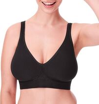 Bali Womens wireless comfort revolution seamless bra DF3484 Black M - $13.00