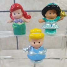 Disney Princesses Little People Figures Lot Of 3 Cinderella Ariel Jasmine - $14.84