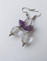 Amethyst earrings crystal earrings Victorian earrings Boho earrings Bohe... - $47.88 CAD