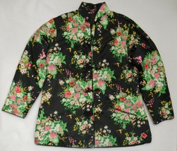 Chinese Style Women&#39;s Vintage Padded Blazer Jacket Asian Artsy Floral Boho S / M - £31.67 GBP