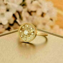 3CT Lab Created Diamond Women Engagement Ring 14K Yellow Gold Finish - £102.99 GBP