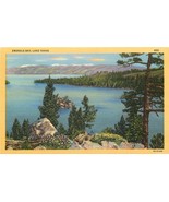 Linen Postcard CA D787 Emerald Bay Lake Tahoe California Nevada Mountain... - $10.19 CAD