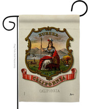 Coat Of Arms California Garden Flag States 13 X18.5 Double-Sided House Banner - £15.92 GBP