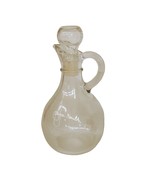 Small Apothecary Glass Jug Handle Pour Spout Lid 6.5&quot; Halloween Prop Vin... - £11.47 GBP