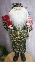 Army Camouflage Camo Santa Claus Figure Figurine Christmas Military 18&quot; ... - $29.99