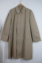 Vtg London Fog Maincoats 42 Khaki Beige Mid-Length Trench Coat Reeves - $74.78