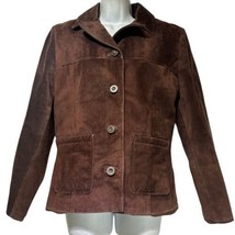 Vintage Colebrook Brown Leather Jacket Womens Size L - £31.57 GBP