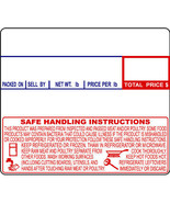 CAS LP-1000 #8030 Non-UPC Safe Handling Thermal Labels - $95.72 CAD