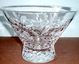 Royal Doulton Central Park Crystal Footed 9&quot; Bowl Leaf Cuts 6&quot; Deep New - $64.25
