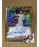 Authenticity Guarantee

2021 Bowman Chrome Aaron Sabato GOLD SHIMMER REF... - €451,84 EUR