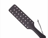 Real Cowhide Saddle Leather Paddle Slapper Flexible and Wider Black BDSM... - $23.36