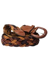 Vintage Forenza 3 Tone Brown Beige Tan Braided Leather Belt 2&quot; Women S M... - €30,13 EUR