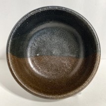 Dan Eash Pottery PA Handmade Soup Cereal Brown Glazed Stoneware Bowl 6in - £27.32 GBP