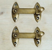Lot of 2 Solid Brass Country Western Latch Hook Joint Locks for Gates an... - £22.41 GBP