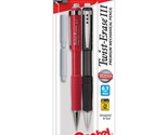 Pentel Twist-Erase III Pencil 0.7 mm  Assorted Colors 2-Pack 2 Eraser Re... - $13.85