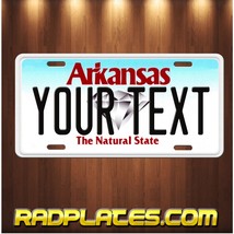 Arkansas Custom Vanity Your Text Aluminum License Plate Tag - £13.99 GBP