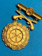 1st ARMY, EXCELLENCE IN COMPETITION, PISTOL, GOLD, BADGE, PINBACK, HALLM... - $64.35