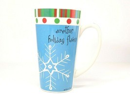 Max &amp; Lucy Ceramic Tall Mug &quot;Another Holiday Flake&quot; Christmas Cup - $17.81