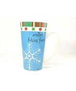Max &amp; Lucy Ceramic Tall Mug &quot;Another Holiday Flake&quot; Christmas Cup - $17.81