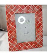 World Traveler Red Moorish Tile Frame ECCOLO 5x7&quot; photo picture Moroccan... - $40.84 CAD