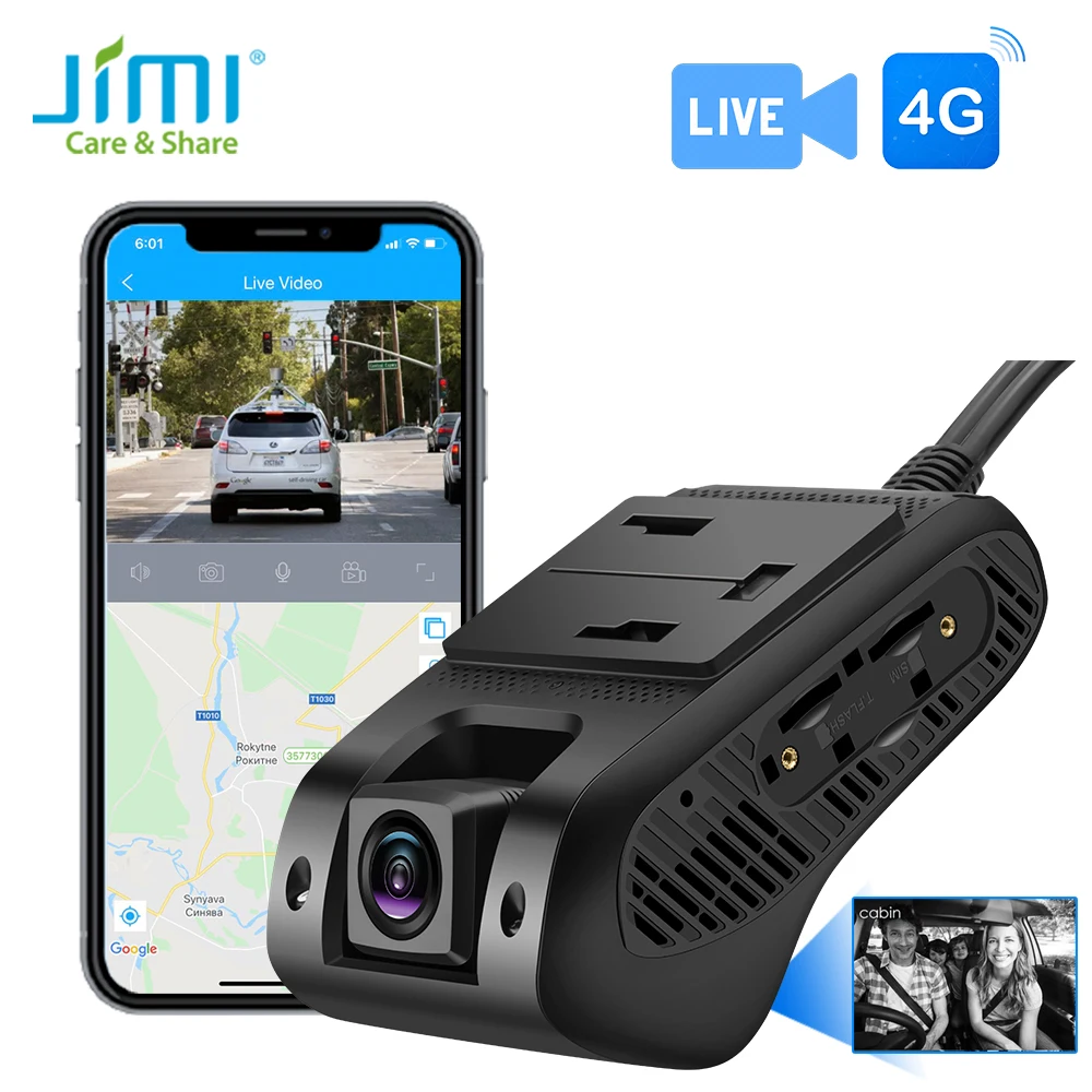 Jimi 4G Dash Cam JC400P With Live Stream HD 1080P Dual Cameras Built-in GPS Wifi - £194.51 GBP+