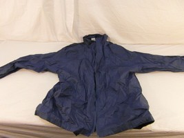 Adult Men&#39;s Adidas Vintage Blue Dark Blue 3 Stripe Windbreaker Jacket Mesh 30695 - £11.74 GBP