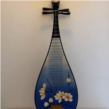 Pipa 88cm suitable for children Painted blue lotus pattern Chinese strin... - $702.84 CAD
