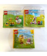 Lego Creator Easter Lot of 3 - 30643 Chickens, 30668 Bunny w/ Eggs, 3069... - $22.00