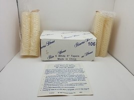 VTG Set of 6 Princess House Beeswax 5&quot; x 7/8&quot; Ivory Taper Candles NEW w/ Box - £9.04 GBP